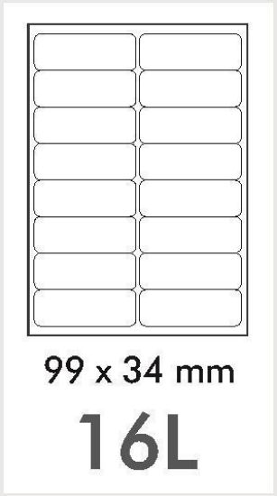 Picture of NovaJet Multipurpose Label HM 16L-99 x 34 WR - MPLHM16L