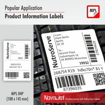Picture of NovaJet Multipurpose Label HM 04P- 100 x 145 WR - MPLHM04