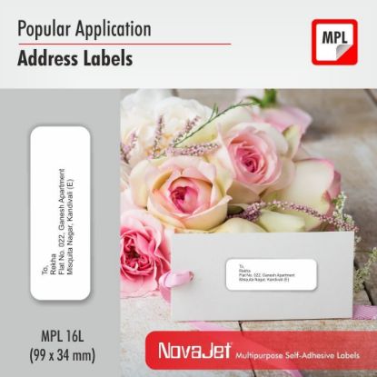 Picture of NovaJet Multipurpose Label HM 16L-99 x 34 WR - MPLHM16L