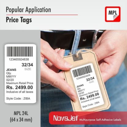 Picture of NovaJet Multipurpose Label HM 24L-64 x 34 WR - MPLHM24L