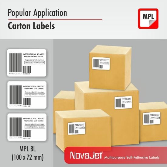 Picture of NovaJet Multipurpose Label 08L-100 x 72 WR - MPL08L