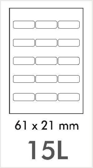 Picture of NovaJet Multipurpose Label 15L-61 x 21.5 WR - MPL15L