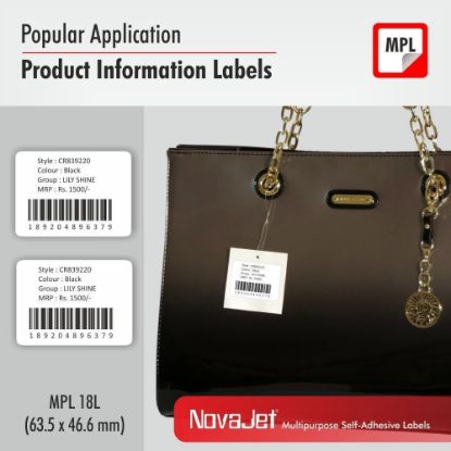 Picture of NovaJet Multipurpose Label 18L - 63.5 x 46.6 WR - MPL18L