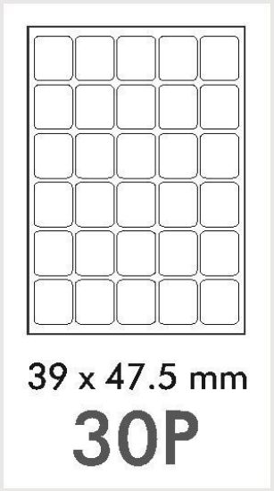 Picture of NovaJet Multipurpose Label 30P - 39 x 47.5 WR - MPL30P