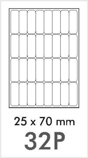 Picture of NovaJet Multipurpose Label 32P-25 x 70 WR - MPL32P