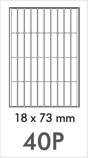 Picture of NovaJet Multipurpose Label 40P-18 x 73 WR - MPL40P