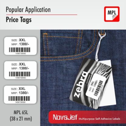 Picture of NovaJetMultipurpose Label 65L-38 x 21 WR - MPL65L