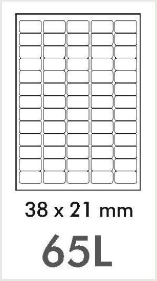 Picture of NovaJetMultipurpose Label 65L-38 x 21 WR - MPL65L