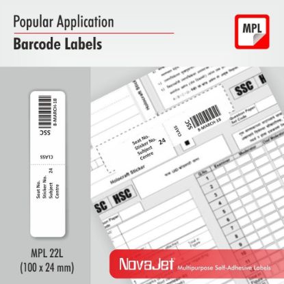 Picture of NovaJet Multipurpose Label 22L - 100 x 24 WR - MPL22L