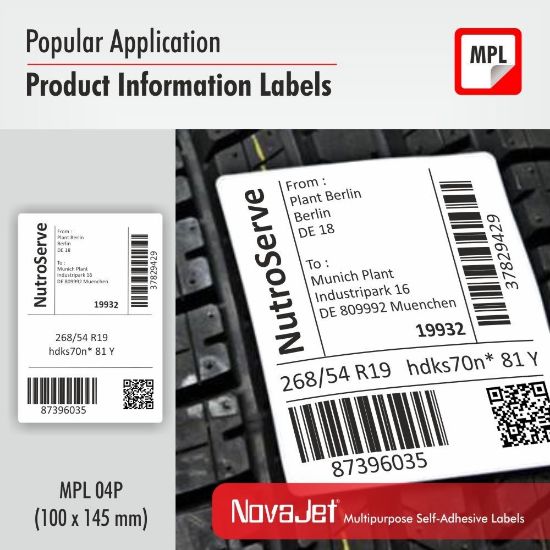 Picture of NovaJet Multipurpose Label 04P-100 x 145 WR - MPL04P