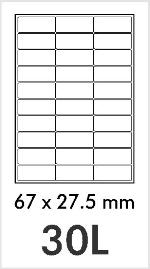 Picture of NovaJet Multipurpose Label 30L - 66.5 x 27.5 WR - MPL 30L