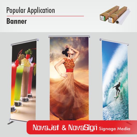 Picture of NovaSign BannerSatin PVC 200 Grey Back (SGB 5558)